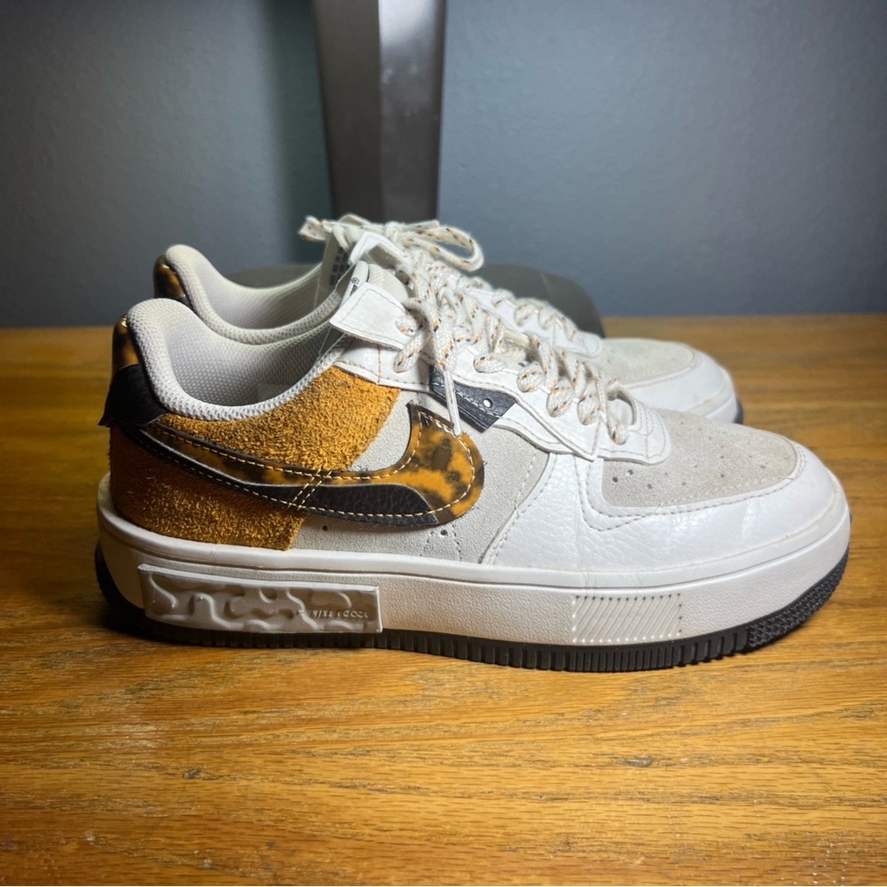 Nike Air Force 1 Fontanka Shoes Women 6.5 Phantom Light Curry DR0151-001 Sneaker - Picture 4 of 8
